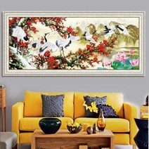 푸아이 3D 보석 십자수매화 선학 +행운십자수(30x30) 사칭업체주의 판매자 푸아이 꼭 확인후 주문RQ169, 1세트, 180*70CM