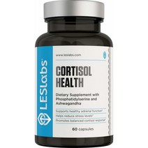 LES Labs Cortisol Health Adrenal Support Supplement 코르티졸 헬스 아드레날 보충제 60정, 1개, 60캡슐