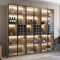 위스키장 장식장 거실 콘솔장식장 술장 LED진열장, F