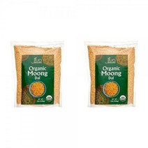 Jiva Organic Yellow Moong Dal 지바 오가닉스 뭉 달 녹두 잡곡 32oz(908g) 2팩