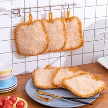 포그망 식빵 2겹 주방 아크릴수세미 설거지 청소 핸드메이드 6P, 6개(1set)