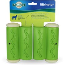 PetSafe 915498 Ribinator 인터랙티브 강아지 장난감 튼튼한 씹는 사람 내구성 있는 간식 대형 그린 모델 BBRibL, Large