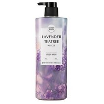 해피바스 플라워테라피 라벤더 앤 티트리 바디워시 라벤더향, 500g, 3개
