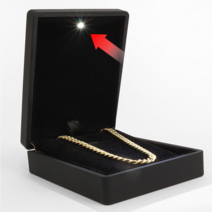 빛나는 미니보석함 예물함 목걸이케이스 블랙 7x9cm