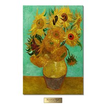 세계 명화 액자 빈센트 반 고흐 해바라기 1, 3호 21x29(cm) + 아트 네임택