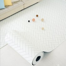 삼바텍 PVC 층간소음방지 롤매트 15mm 폭 110cm x 길이 1m, 헤링본화이트