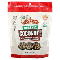 제니스 마카룬 Organic Coconut Bites with Cranberries Chia Seeds Goji Berries Chocolate 5.25 oz (149 g), 2kg