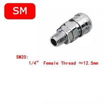 공압 부품 공압 퀵 피팅 압축기 호스 나일론 튜브 PM20, 05 SM20