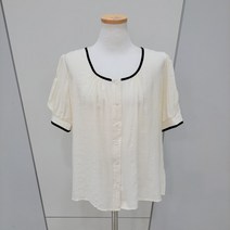 나인스텝 배색라운드블라우스N22NS2246