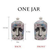 법랑용기 밀폐 범랑 용기 여성 초상화 항아리 Diy 빈 캔들 홀더 뷰티 드레싱 브러시 펜 상자 뚜껑 세라믹, 01 a