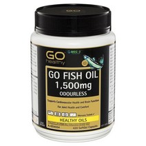 New ZeaLand직구 GO Healthy 피쉬 오일 non gmo DHA 1500mg 무취 420Cap 1팩, 상세참조, 수량