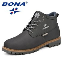 eva 방한화 방한 운동화 방한부츠 BONA 봄 가을 남성 분할 가죽 남성 배달 방한화