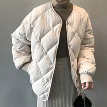 수맘 수엠W 여성 겨울 단추 아우터 W76 다이아누빔점퍼