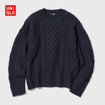 유니클로 여성 버튼업 라운드넥 스웨터(긴팔 스웨터 가을 겨울) 451685, 155/80A 밀키 화이트