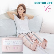 [닥터라이프] V7 공기압 다리 사지압박순환장치/의료기기/국내생산/ 본체+다리세트(핑크)