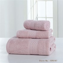 수건 세트- Bathtowel Washtowel Handtowel 면 100% 테리 천 3피스 목욕 타올 handtowel cerchief gift towl sets, [01] See below for size descri, [02] pink