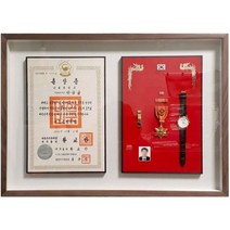 아트팜 참죽나무 원목 2구 훈장액자