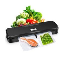 Vacuum Sealer GOSCIEN Automatic Food Sealer for Savers Dry & Moist Modes Led Indicator Lights Bu, Black