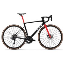 KOOTU 카본 로드 자전거 경량 24 Speed 전기 시프트 로드 자전거 시마노 Di2 9270 그룹셋 T1000 풀카본 프레임 포크 휠셋 디스크 브레이크, 블랙 레드_49cm