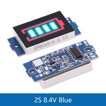 1S 2S 3S 4s 단일 3.7V 리튬 배터리 용량 표시기 모듈 4.2V 파란색 1-8S 전기 자동차 전원 테스터 이온, [02] 2S 8.4V Blue, 02 2S 8.4V Blue