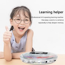 CDDVD플레이어휴대용 소형 음악 플레이어 충전식 디지털 개인 CD 지원 TF 카드 5 EQ 효과 1000mAh 배터, 한개옵션0