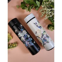 나전칠기 자개 무궁화텀블러 500ML, 화이트