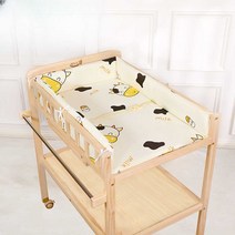 기저귀갈이대 원목 유치원 어린이집 신생아 교환대, 2단기저귀테이블 원목칸막이 수납박스 화장솜