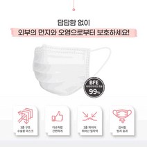 신흥 덴탈마스크 24매 3중구조 일회용마스크 국내생산 이어밴드 성인용 대형, 화이트 24매