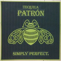 Tequila Patron Bar Mat Professional XL Spill Mat Wait Station Drip Mat 17x17 Rubber Coaster, 한개옵션1, 한개옵션0