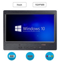 제우스랩 모니터 포터블 터치 휴대용 게이밍 7 인치 스크린 IPS LCD 보안 HDMI 호환 VGA AV 산업용 정전식 자동차 디스플레이 1024x600, No touchscreen, No touchscreen, 1개