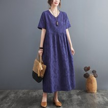 중년여성옷 40 50대 엄마옷 마담 빅사이즈 가을 자카드 플라워 셔링 롱 원피스