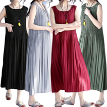 오노마 오노마 ONM 7747 주름 민소매 원피스 4색상 (8653942)