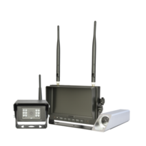 BOIMDA 무선카메라(설치비 포함) 중장비용 무선카메라SET, 모니터1+전방카메라1+전방카메라용 밧데리+후방카메라1