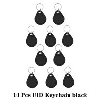 13.56Mhz Rfid 태그 M1 NFC 키 IC 카드 Uid 변경 가능 토큰 출석 관리 체인 ABS 방수 열쇠 고리 5/10 피스, 10 black 10pcs