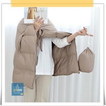 패딩담요 구스다운무릎담요 어깨 망토 차량용담요