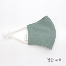솔방울 공작소 핸드메이드 끈조절 오가닉 면 마스크 XL, 1개, 연한쑥색