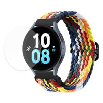 스페이스쉴드 갤럭시워치5 40mm 44mm 호환 버클형 브레이드 솔로루프 스트랩 26color 필름 1매 증정, 데님