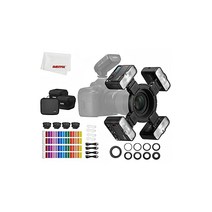 GODOX 쇼에이 대리점 MF12-K4 12W 매크로 플래시 MF12 24G 무선 제어 TTL M모드 내장 37V 629W 리튬 전지는 외장형 플래시로서 니콘 소니 캐논 후지, 상세페이지 참조