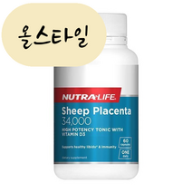 NUTRALIFE 뉴질랜드 정품 뉴트라라이프 양태반 34000mg 60캡슐, 1개, 60정