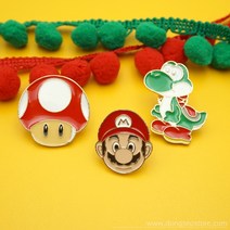 동서스토어 레트로게임 슈퍼마리오 캐릭터 뱃지 패션브로치 핀배지 키덜트아이템