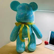 큐빅 베어브릭 DIY 피규어 장식인형 인테리어 소품 카페 작업실 예쁜 곰돌이, 10.레이크블루+DIY재료