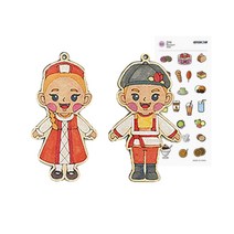 다문화 체험 세트 팬시 우드 재료 세계 여러 나라 전통 의상 학습 수업 교구 초등 교육 diy 만들기 키트, 러시아 ＋ 사은품 증정