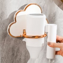 빅드림스 무타공 럭셔리 구름 드라이기 거치대, 화이트