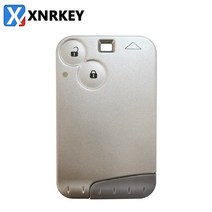 자동차자키 XNRKEY2 버튼 원격 카드 자동차 키 셸 르노 라구나 케이스 커버 그레이 블레이드 로고없이 단어 없음