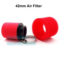 42mm 에어 필터 폼 스트레이트 넥 레드 gy6 용 150cc 오토바이 스쿠터 atv 고 카트 모토 크로스, 한개옵션0