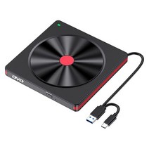 USB 3.0 DVD/CD ROM 리더 라이터 버너 노트북 데스크탑 PC 윈도우 11/10/8/7/XP OS 리눅스용, 01 Black