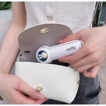 휴대용 USB충전식 미니 캠핑용 핸디용 미피손선풍기, 노란미피
