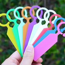 디엠몰 10p 우리집 반려식물들 이름지어주기 화분 식물 이름표 나무 걸이형 네임택 고리, 5+5, 화이트
