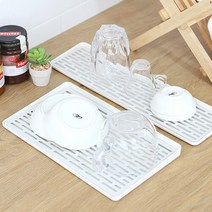싱글리빙 주방 정수기 컵받침 트레이 식기건조대 KT10, 슬림