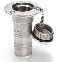 보트 트레일러 파츠 부품탱크 캡이있는 38mm 데크 필러 연료 필러 넥 요트 용 187, 없음